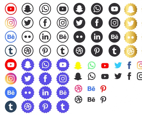 coleccion logotipos redes sociales