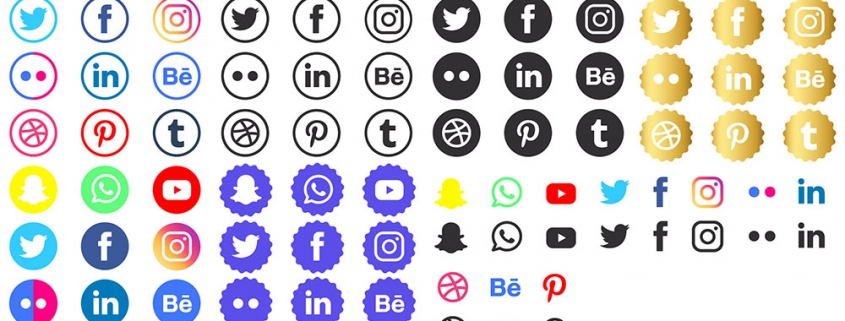 coleccion logotipos redes sociales