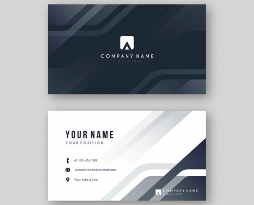 business-card-gray-abstract-logo