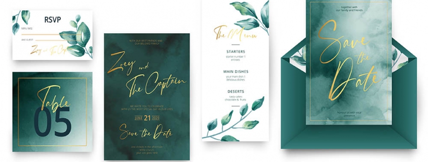 green-gold-wedding-stationery-template