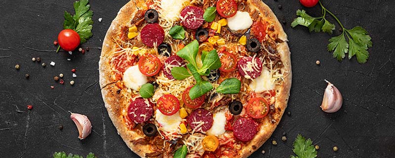 Top-view-delicious-pizza
