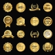 luxury-golden-flat-badges-set